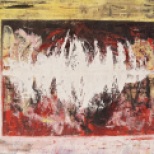 Strefy zerowe, obraz, Tomasz Boruch, stiuk, abstrakcja